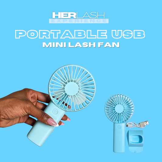 Blue Portable Lash Fan